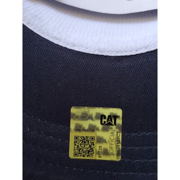 Caterpillar CAT Equipment Hat Trucker Red White Blue Twill Mesh Snapback Cap NWT - Picture 4 of 6